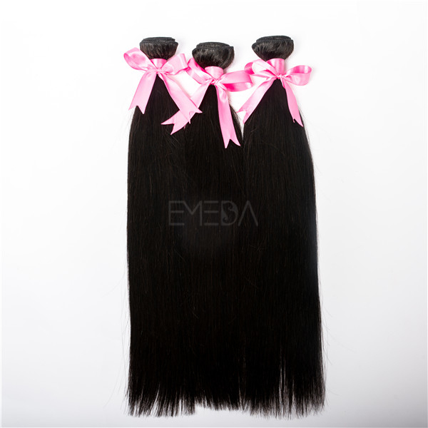 High quality raw unprocessed 100 percent human remy India hair straight YL067